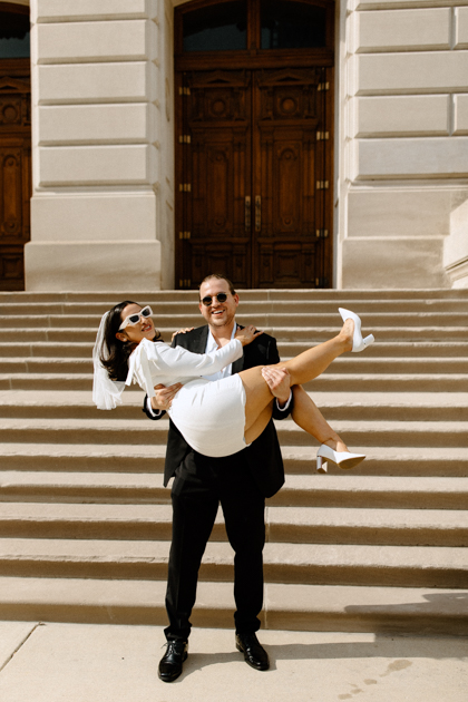 Couple who just eloped at the courthouse in Indianapolis 