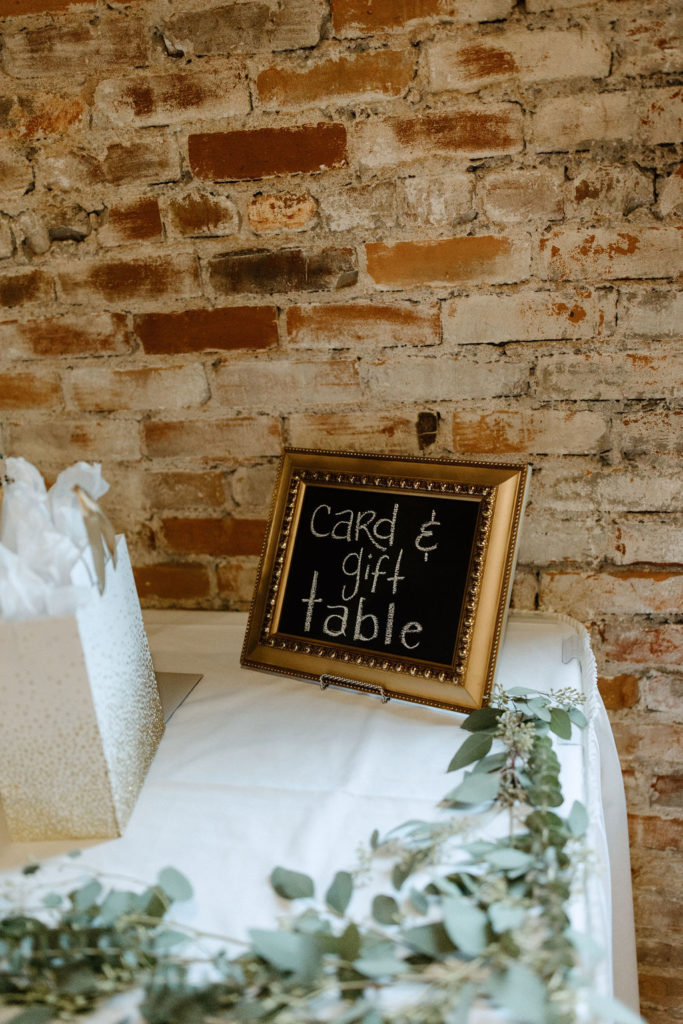 card and gift table