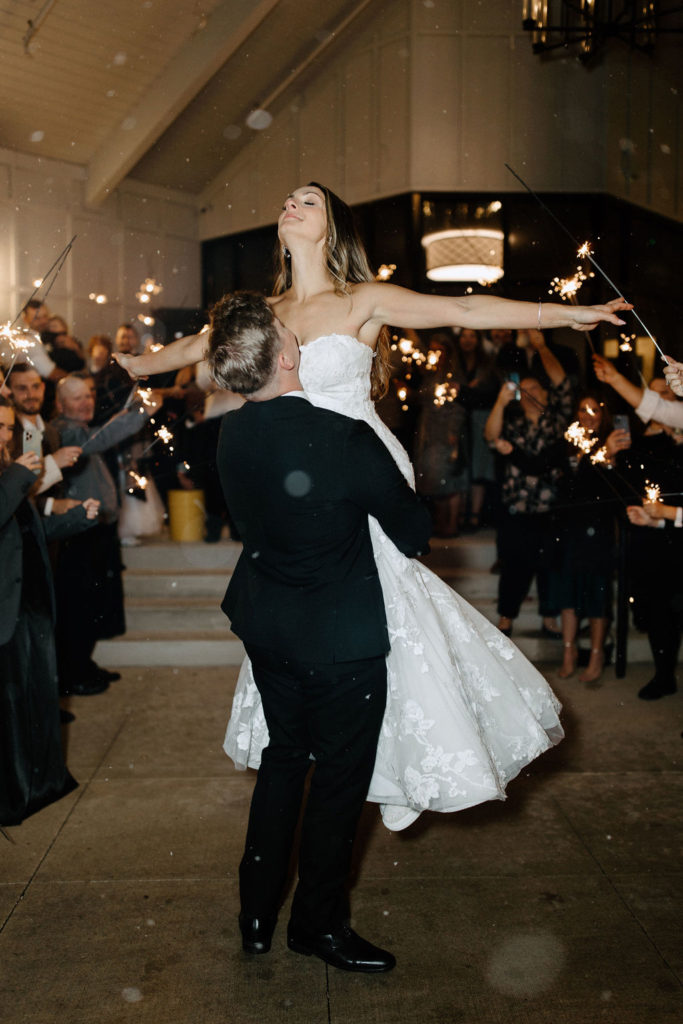 Unique sparklers exit wedding ideas