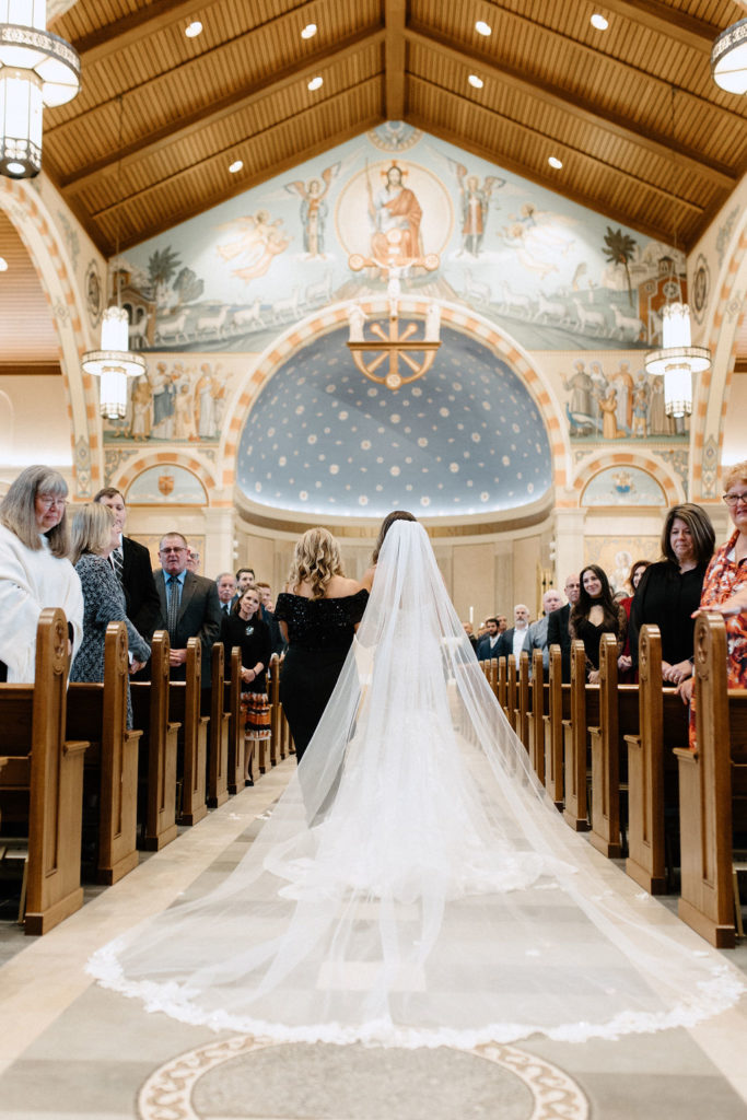 bride walking down the aisle