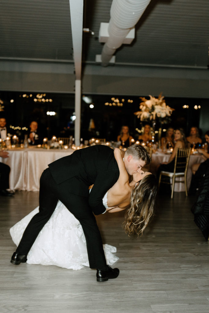 bride and groom first dance