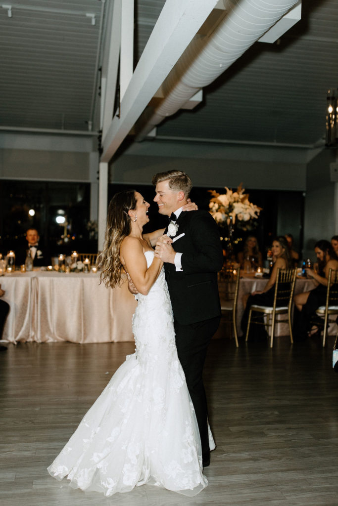 bride and groom first dance