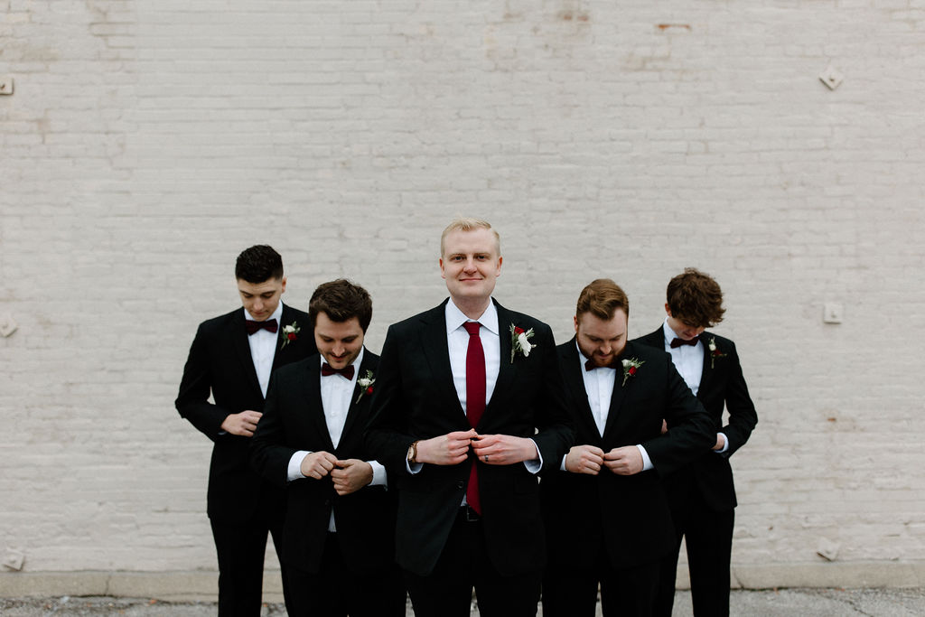 Groom and groomsman photos