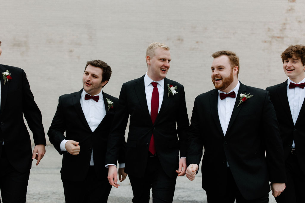 Groom and groomsman photos