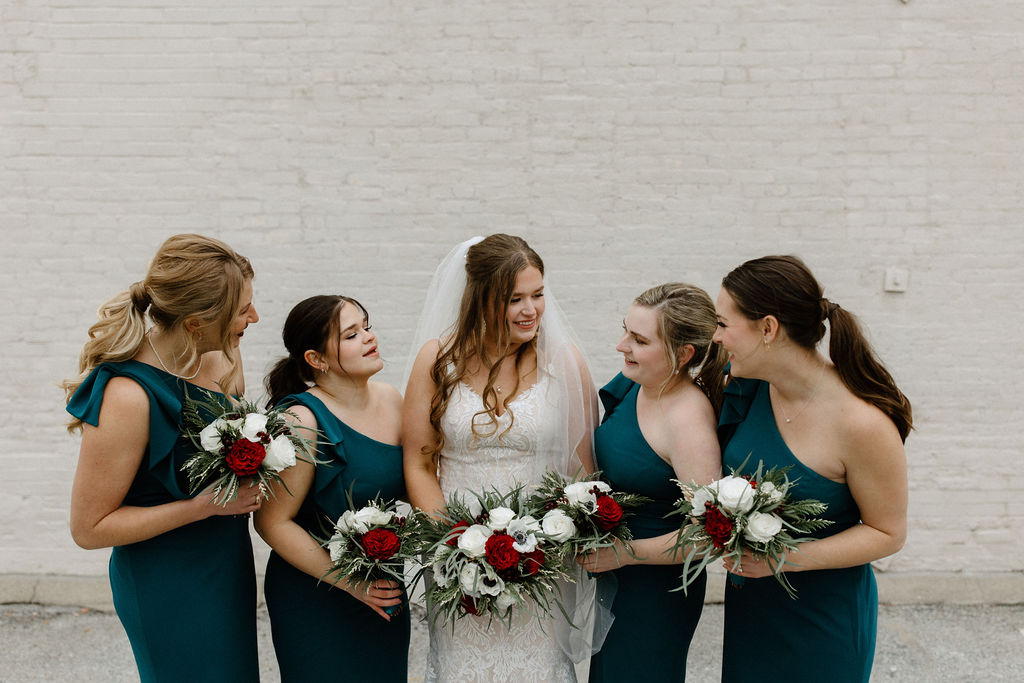 Bride and bridesmaids photos