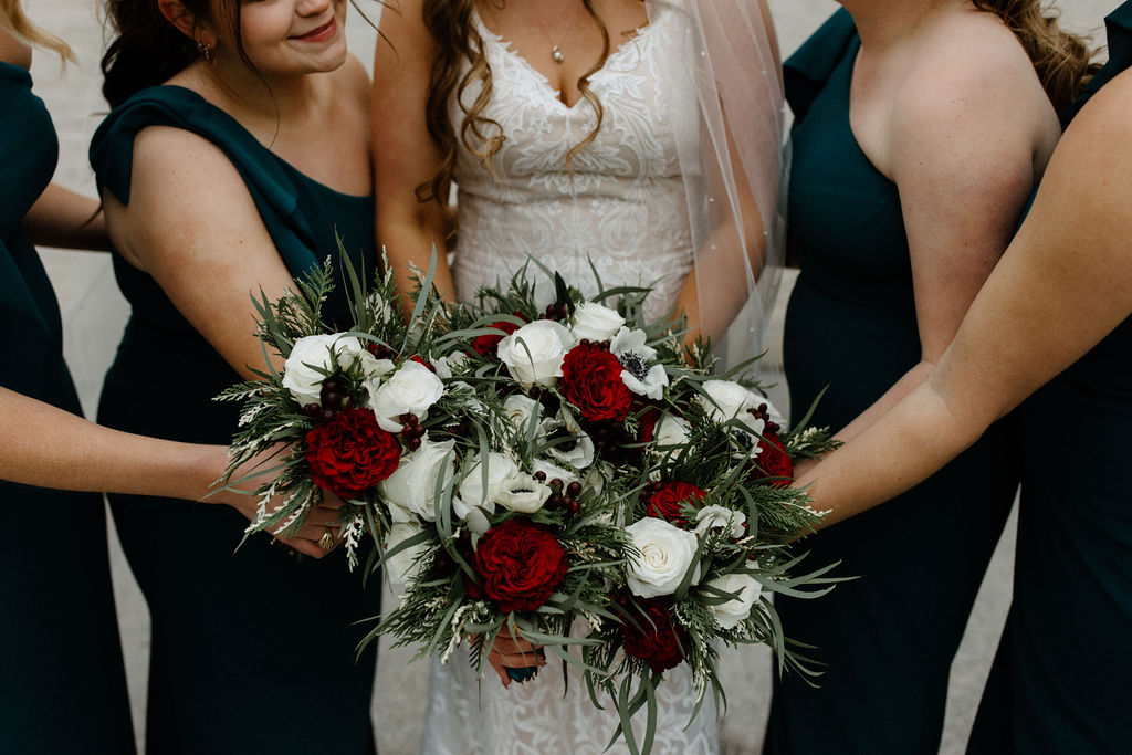 Bride and bridesmaids photos