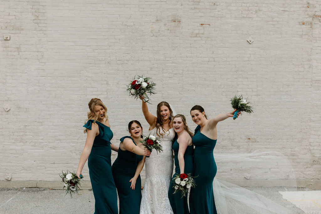 Bride and bridesmaids photos