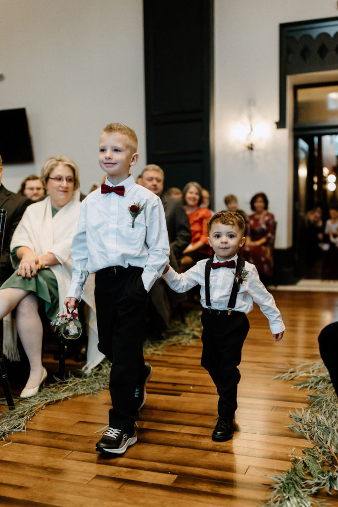 Wedding ceremony at The Hobson in Kokomo