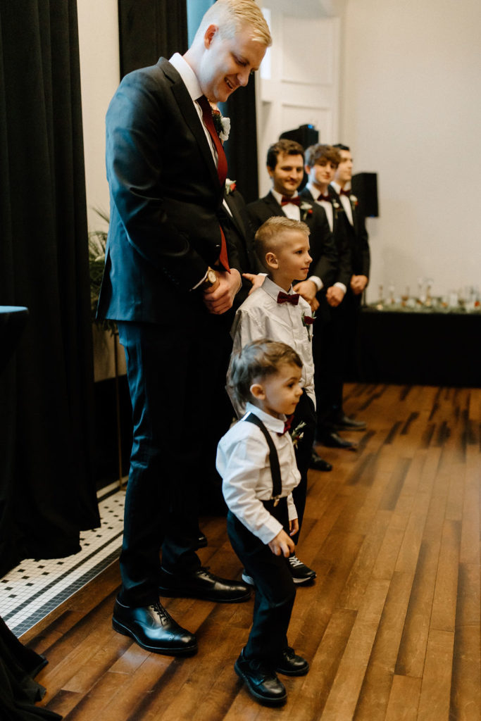 Wedding ceremony at The Hobson in Kokomo