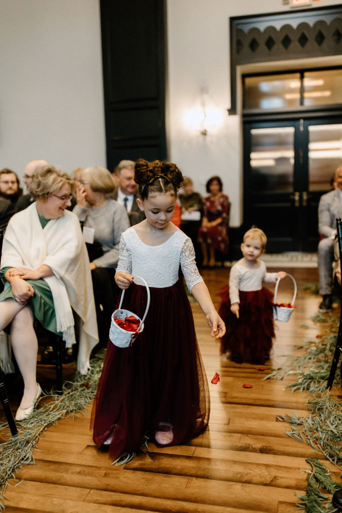 Wedding ceremony at The Hobson in Kokomo