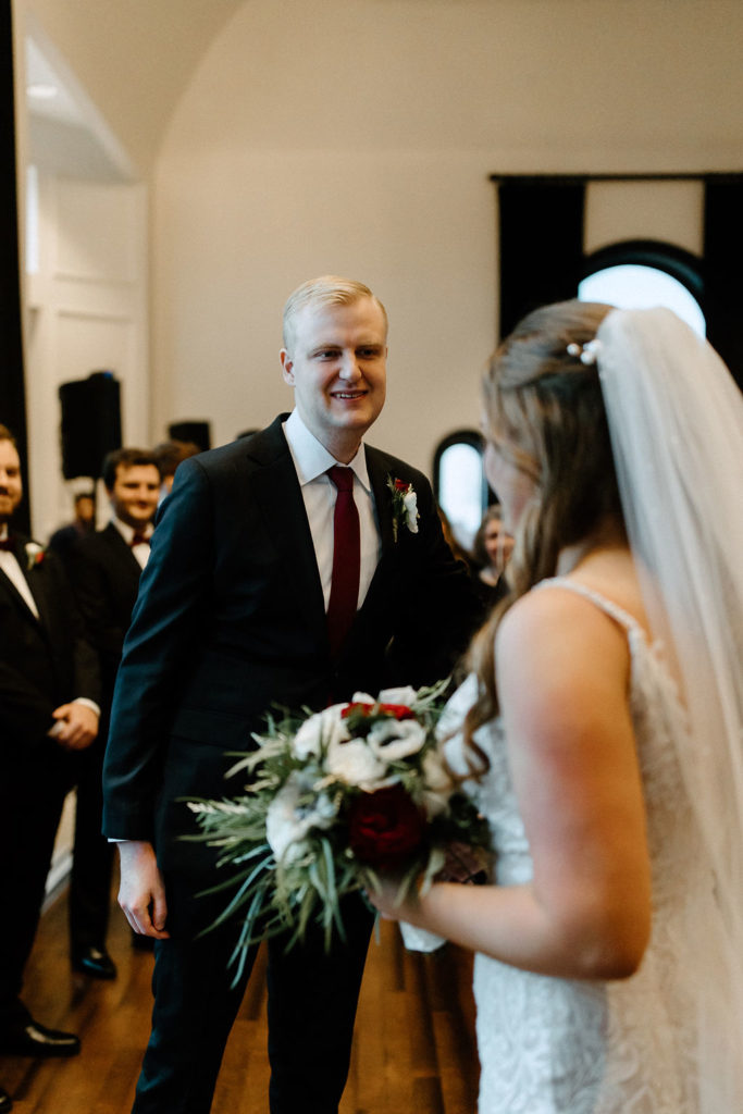 Wedding ceremony at The Hobson in Kokomo