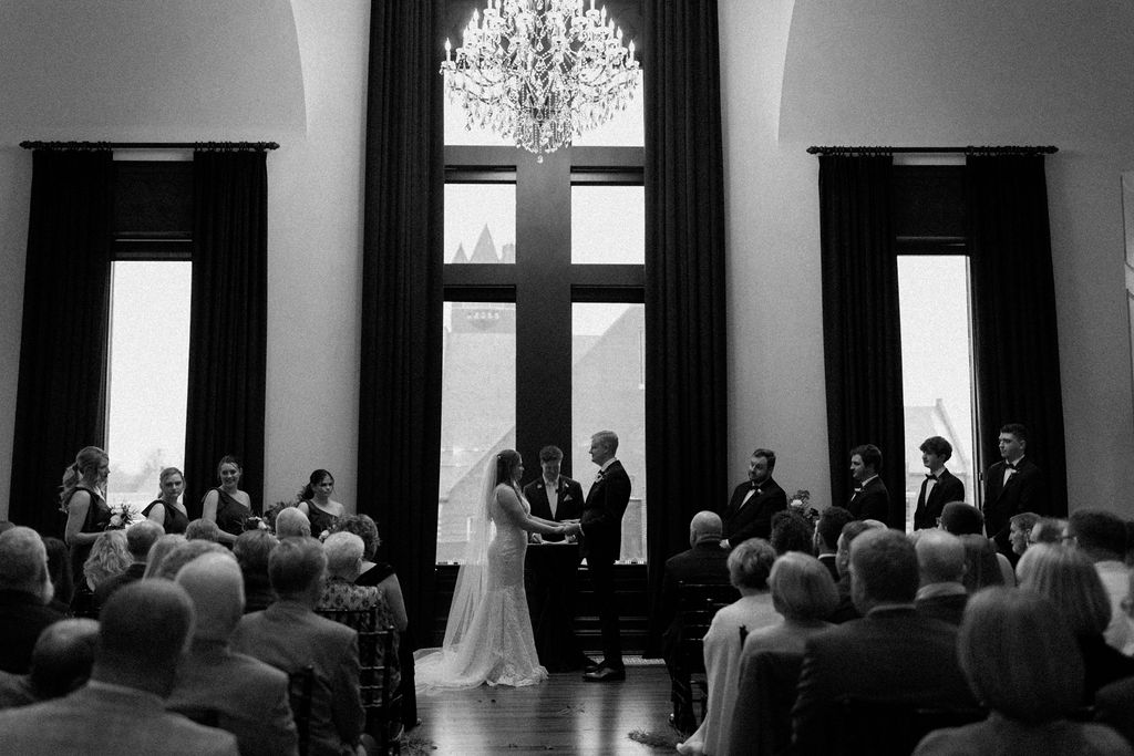 Wedding ceremony at The Hobson in Kokomo