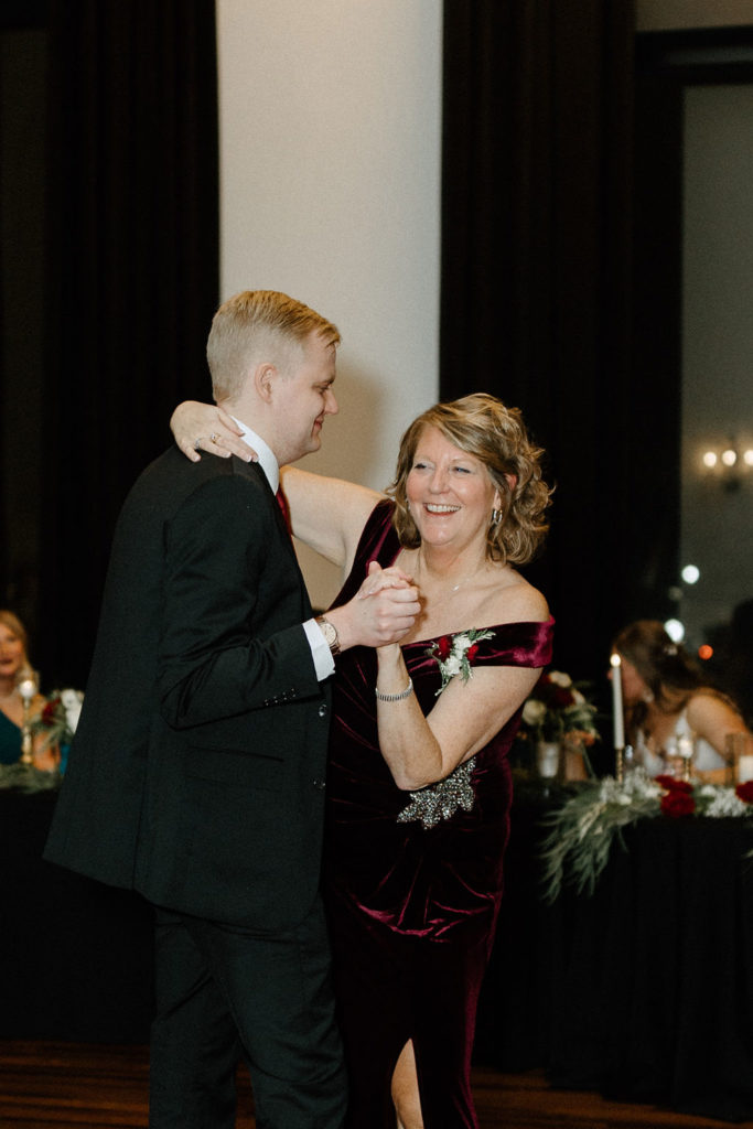 Groom dancing with his mother