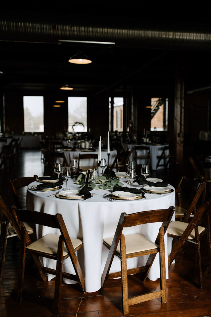 Wedding ceremony at Factory 12 Events Loft in Indiana