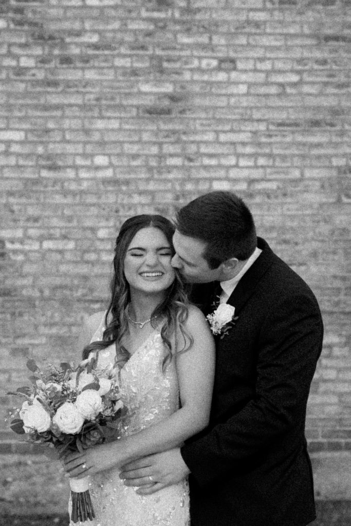 Bride and groom portraits by Indianapolis based wedding photographer Brianna Dutcher