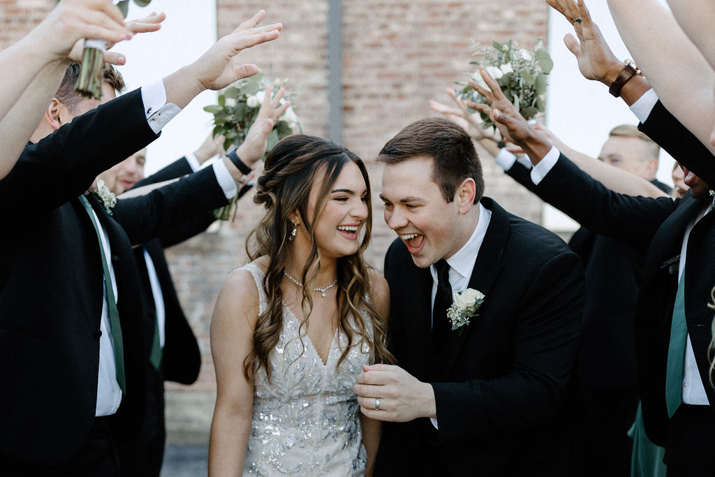 Bride and groom portraits by Indianapolis based wedding photographer Brianna Dutcher