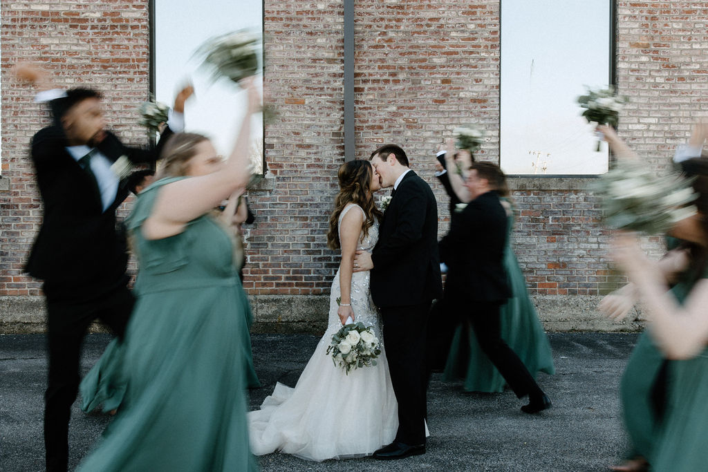 Bridal party photos photographed by Indianapolis wedding photographer Brianna Dutcher