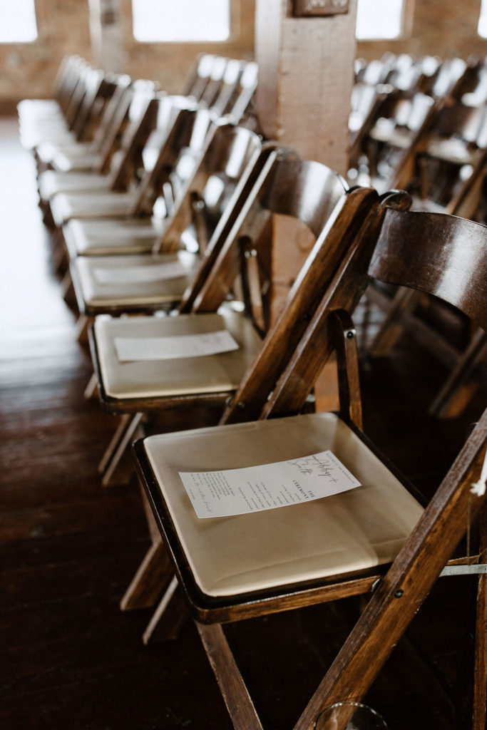 Wedding ceremony at Factory 12 Events Loft in Indiana