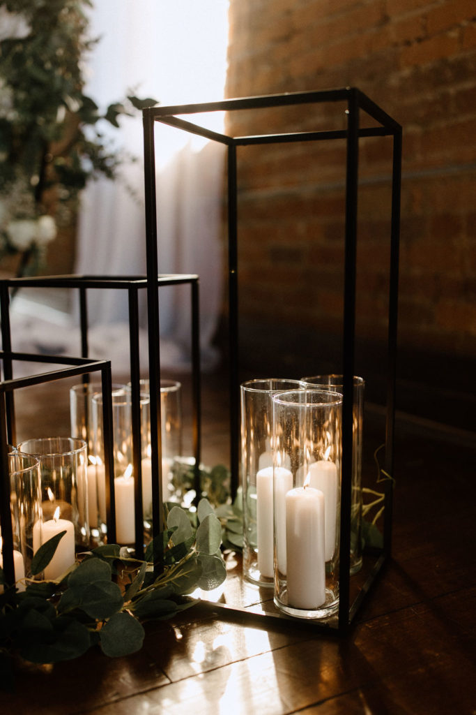 Wedding ceremony at Factory 12 Events Loft in Indiana