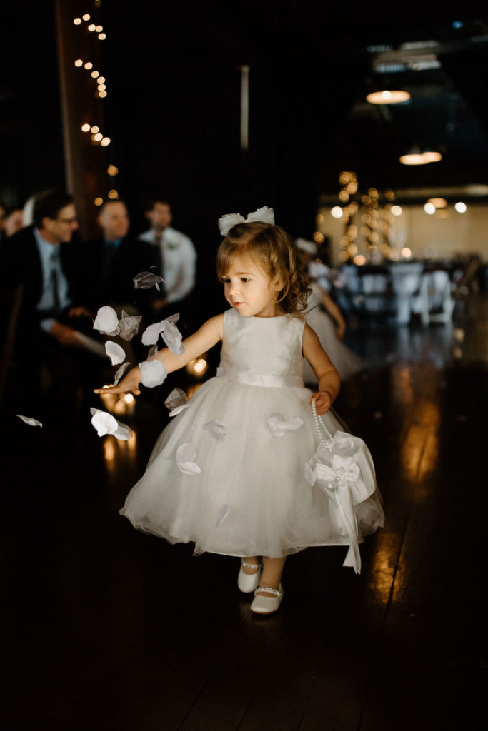 Wedding ceremony at Factory 12 Events Loft in Indiana