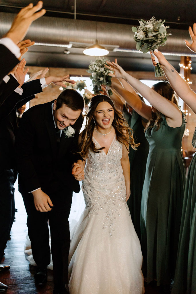 Wedding ceremony at Factory 12 Events Loft in Indiana