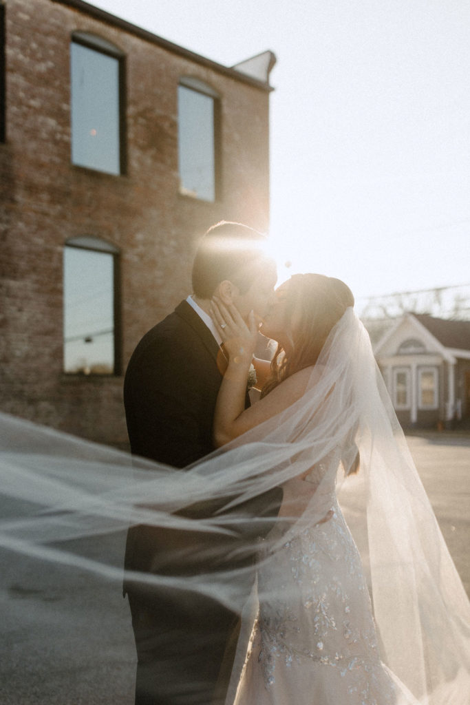 Bride and groom portraits by Indianapolis based wedding photographer Brianna Dutcher