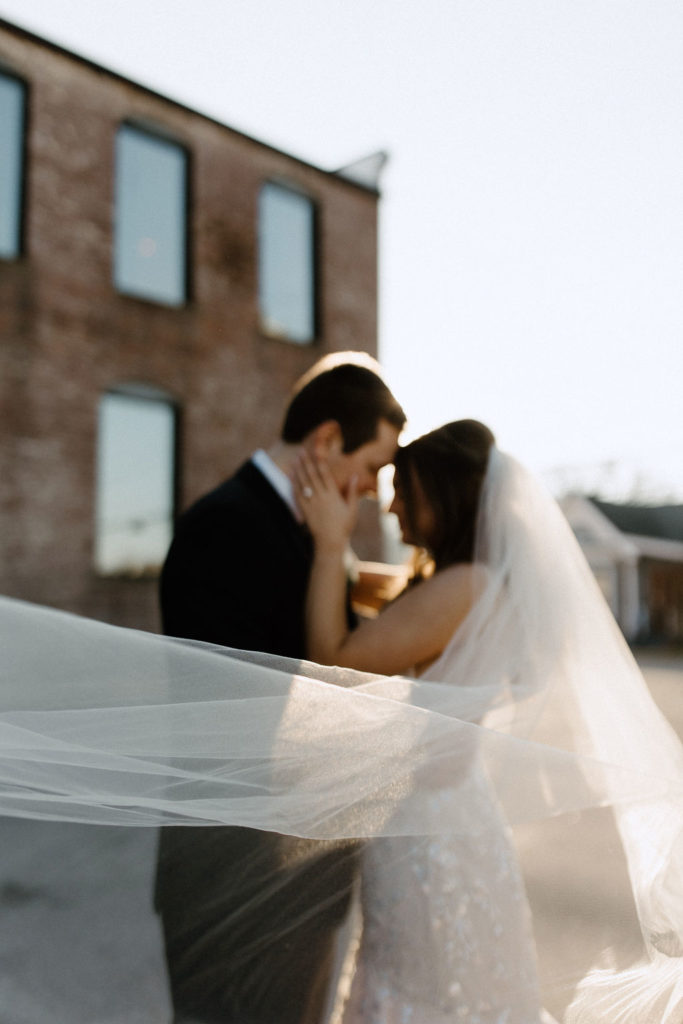 Bride and groom portraits by Indianapolis based wedding photographer Brianna Dutcher