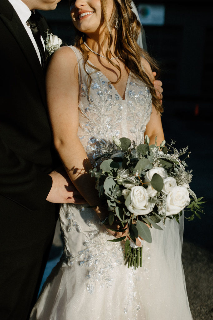 Bride and groom portraits by Indianapolis based wedding photographer Brianna Dutcher