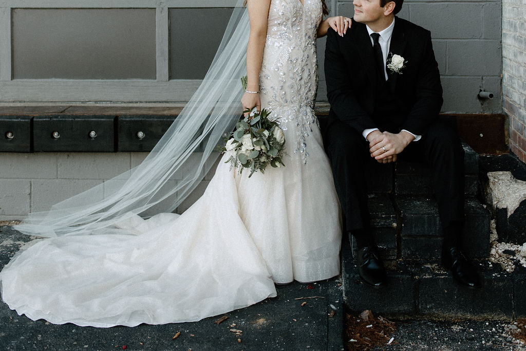 Bride and groom portraits by Indianapolis based wedding photographer Brianna Dutcher