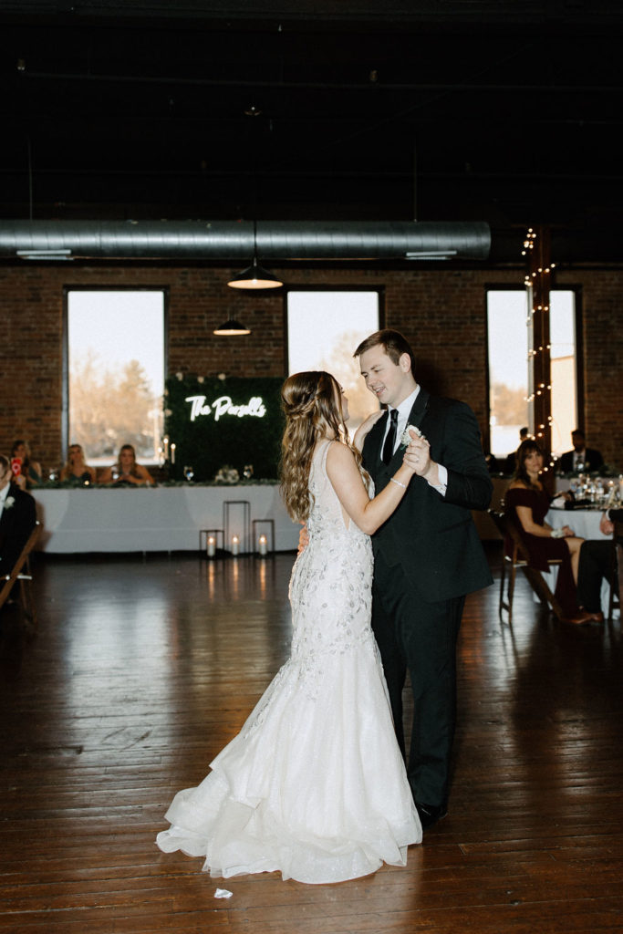 Bride and grooms first dance