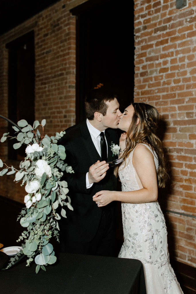 Wedding cake cutting