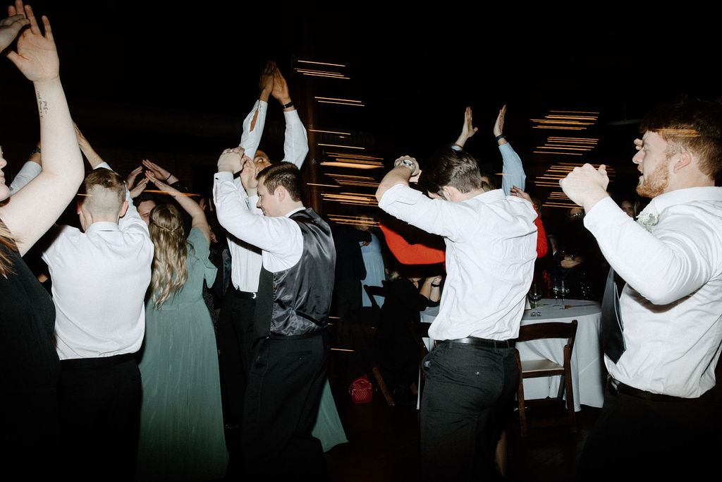 Open dancing during Indiana wedding reception