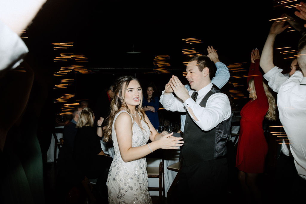 Open dancing during Indiana wedding reception