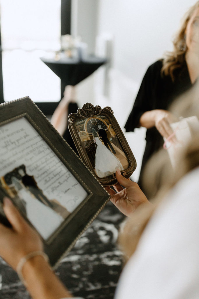 Bride getting ready for wedding in Indiana