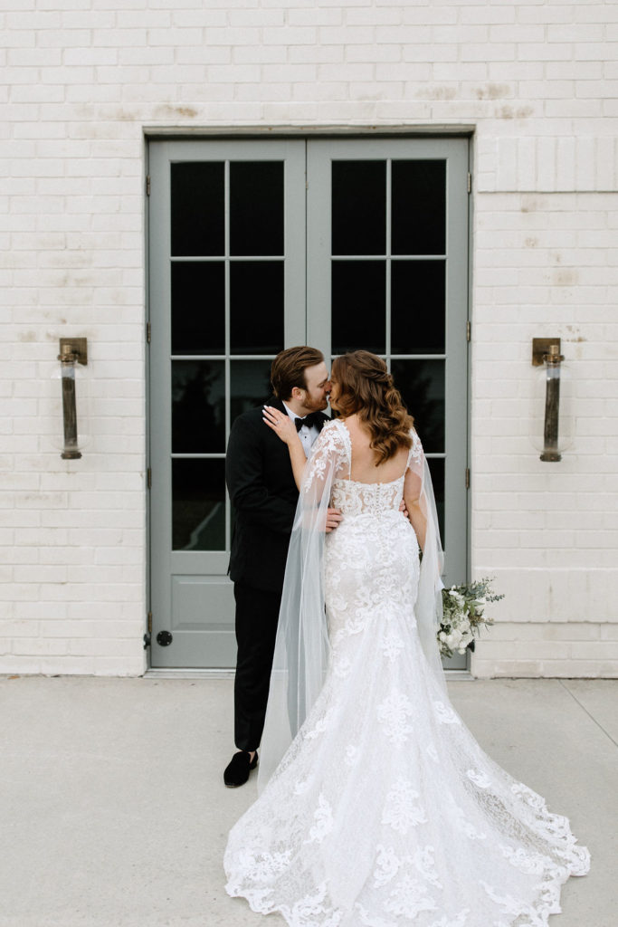 Bride and groom portraits at Ritz Charles Garden Pavilion wedding venue in Carmel, Indiana