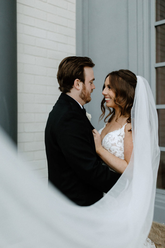 Bride and groom portraits at Ritz Charles Garden Pavilion wedding venue in Carmel, Indiana