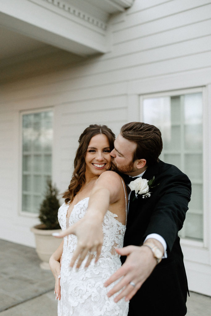 Bride and groom portraits at Ritz Charles Garden Pavilion wedding venue in Carmel, Indiana