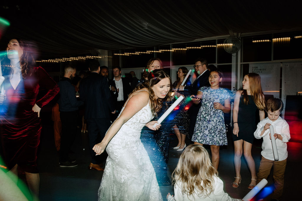 Open dancing at wedding reception