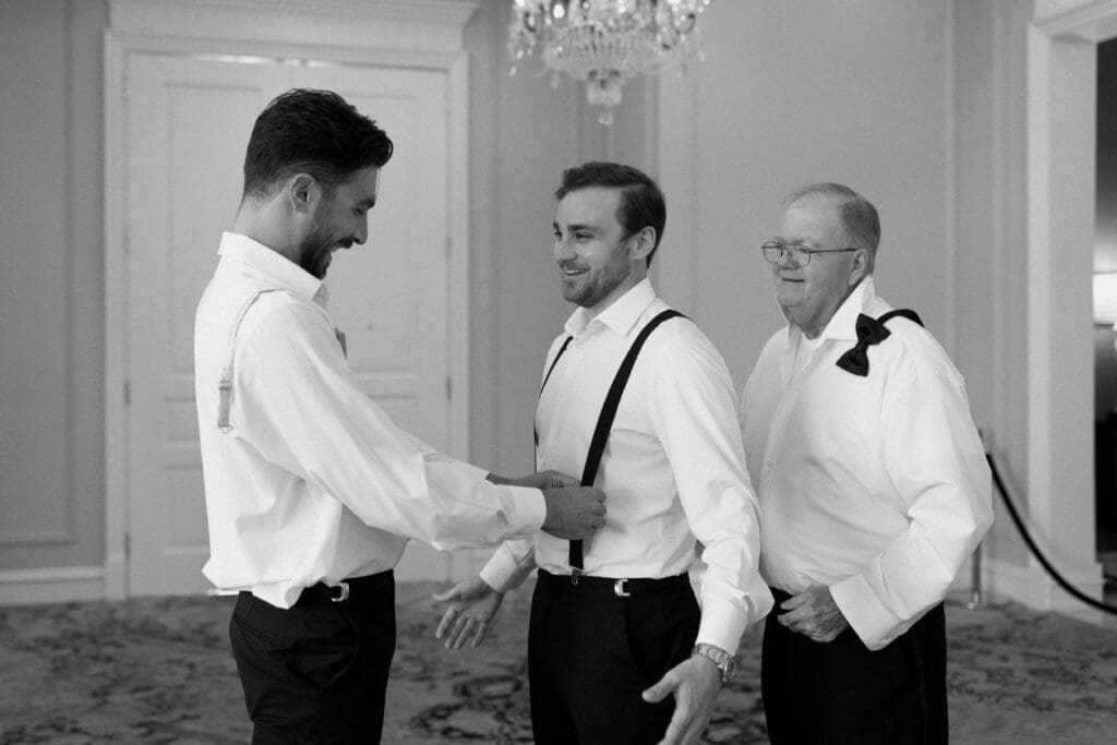 Documentary wedding photography at a Hotel Carmichael wedding in Carmel Indiana