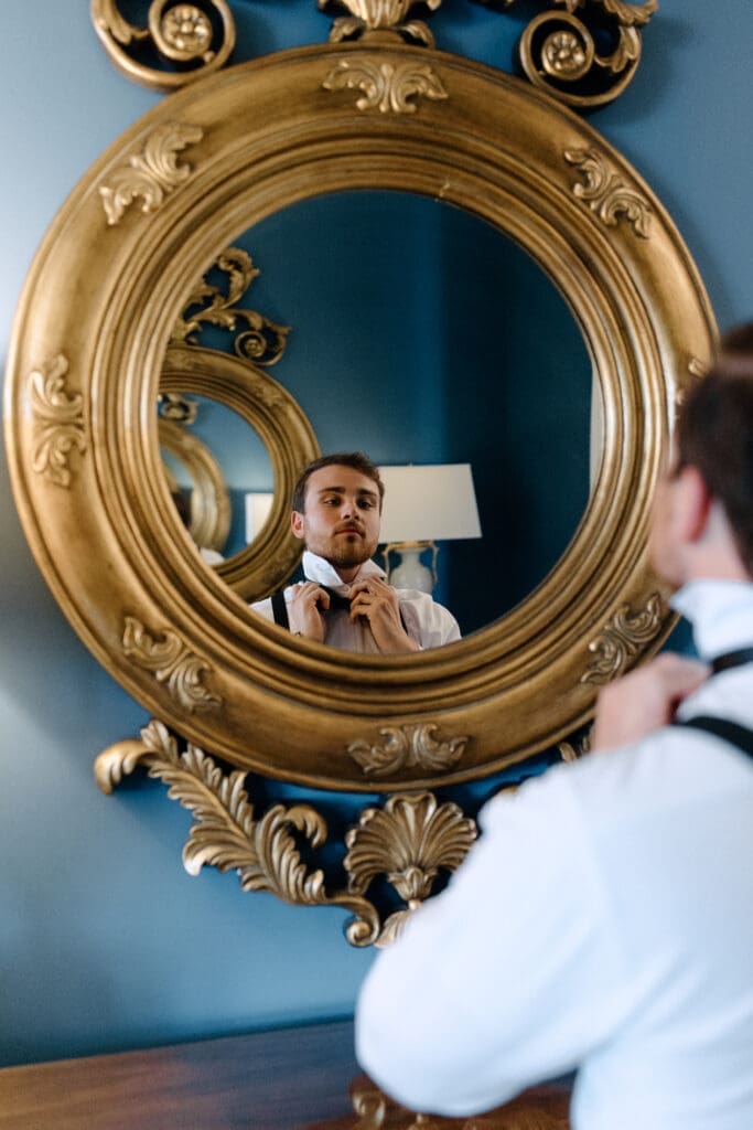 Documentary wedding photography at a Hotel Carmichael wedding in Carmel Indiana
