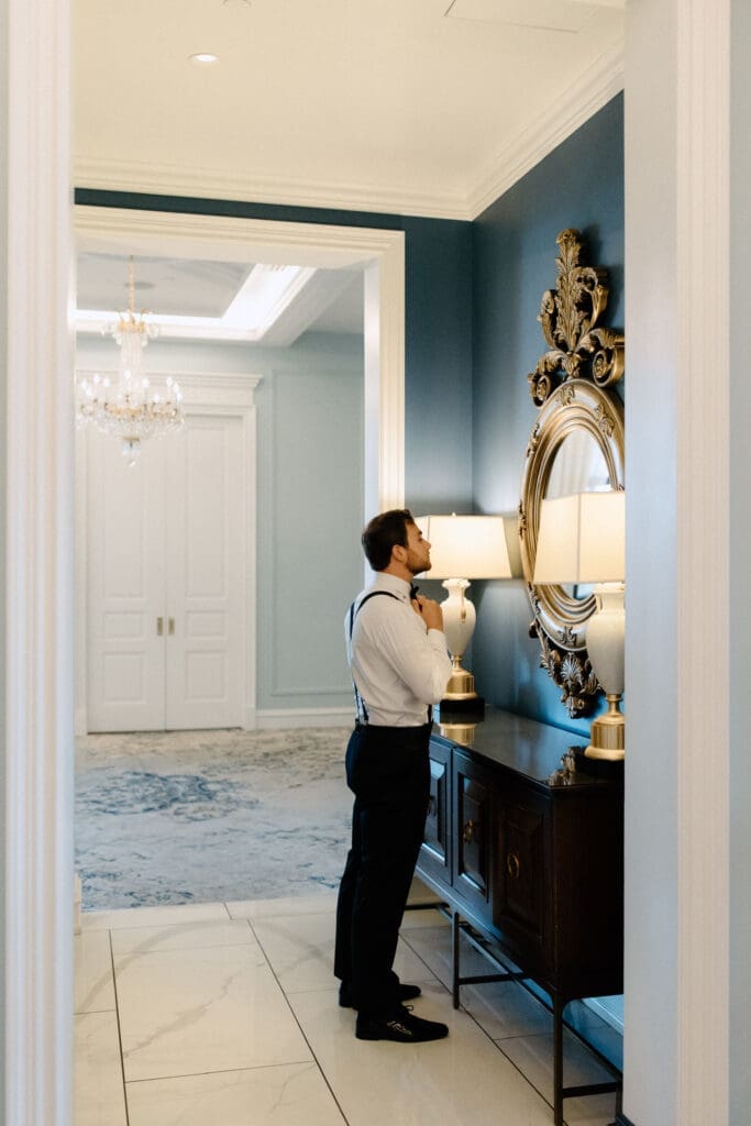 Documentary wedding photography at a Hotel Carmichael wedding in Carmel Indiana