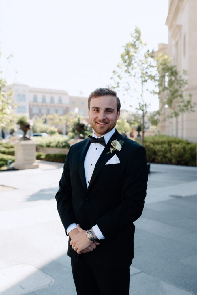 Groom wedding portrait