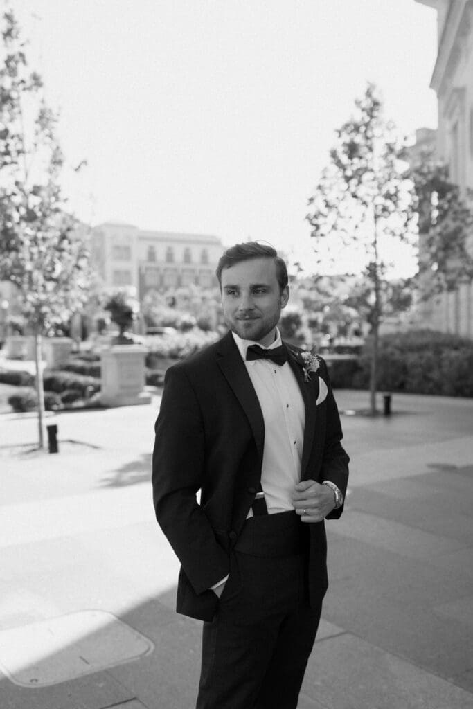 Groom wedding portrait