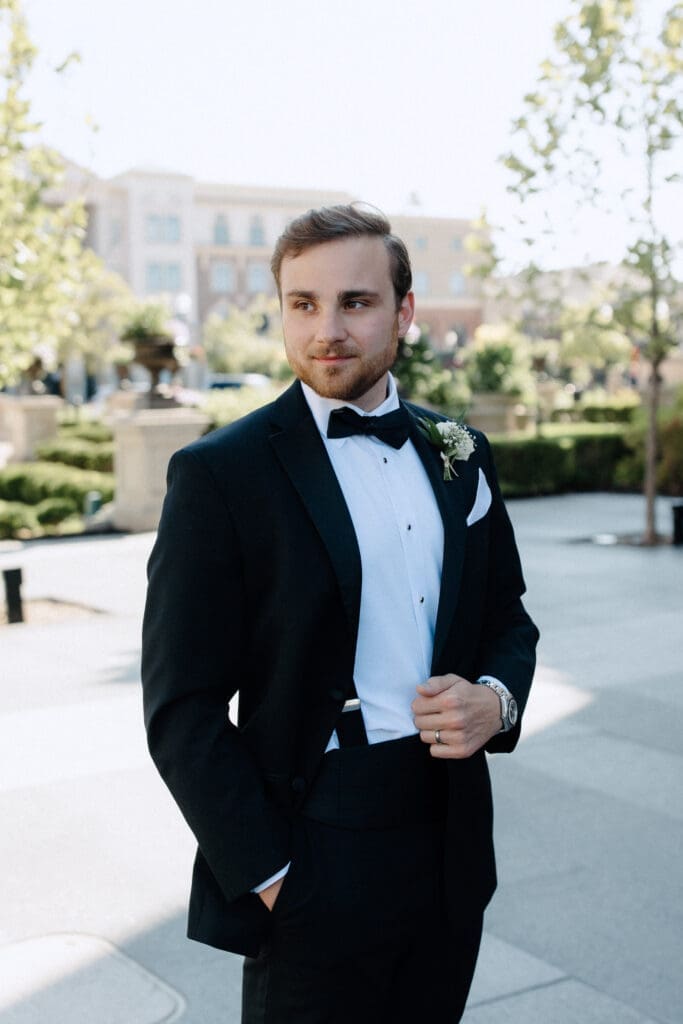 Groom wedding portrait