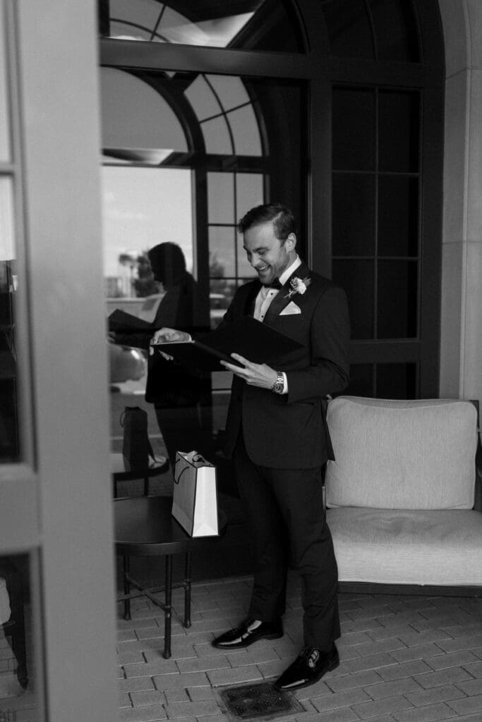 Documentary wedding photography at Carmel, Indiana, wedding at Hotel Carmichael