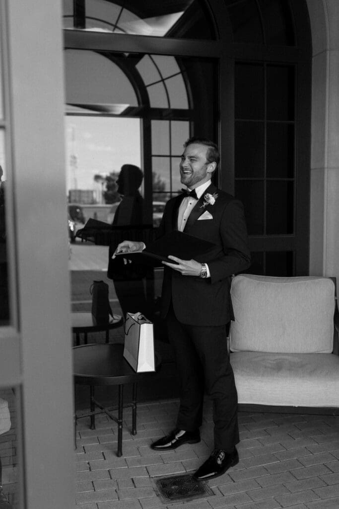 Documentary wedding photography at Carmel, Indiana, wedding at Hotel Carmichael